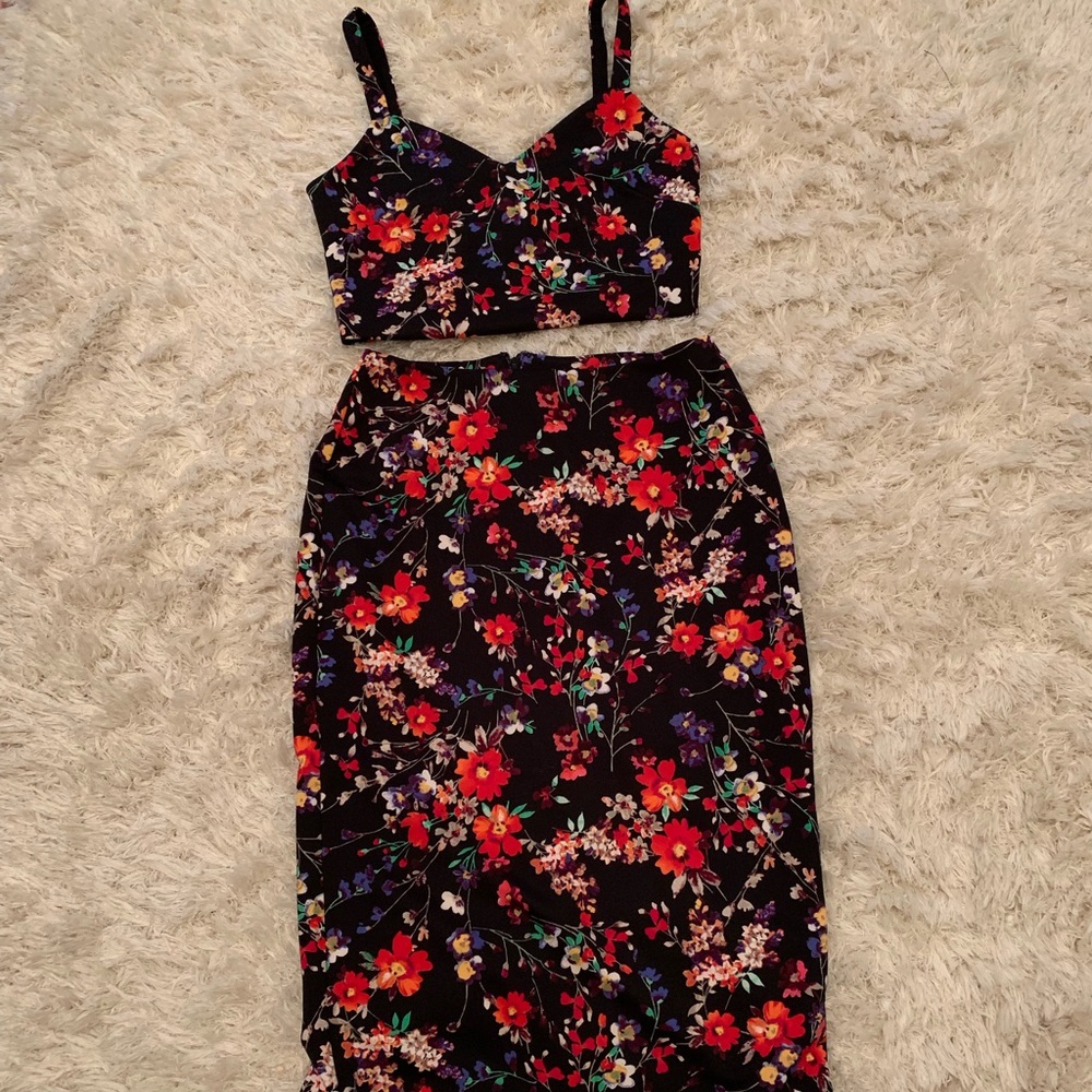 Express floral skirt & top set